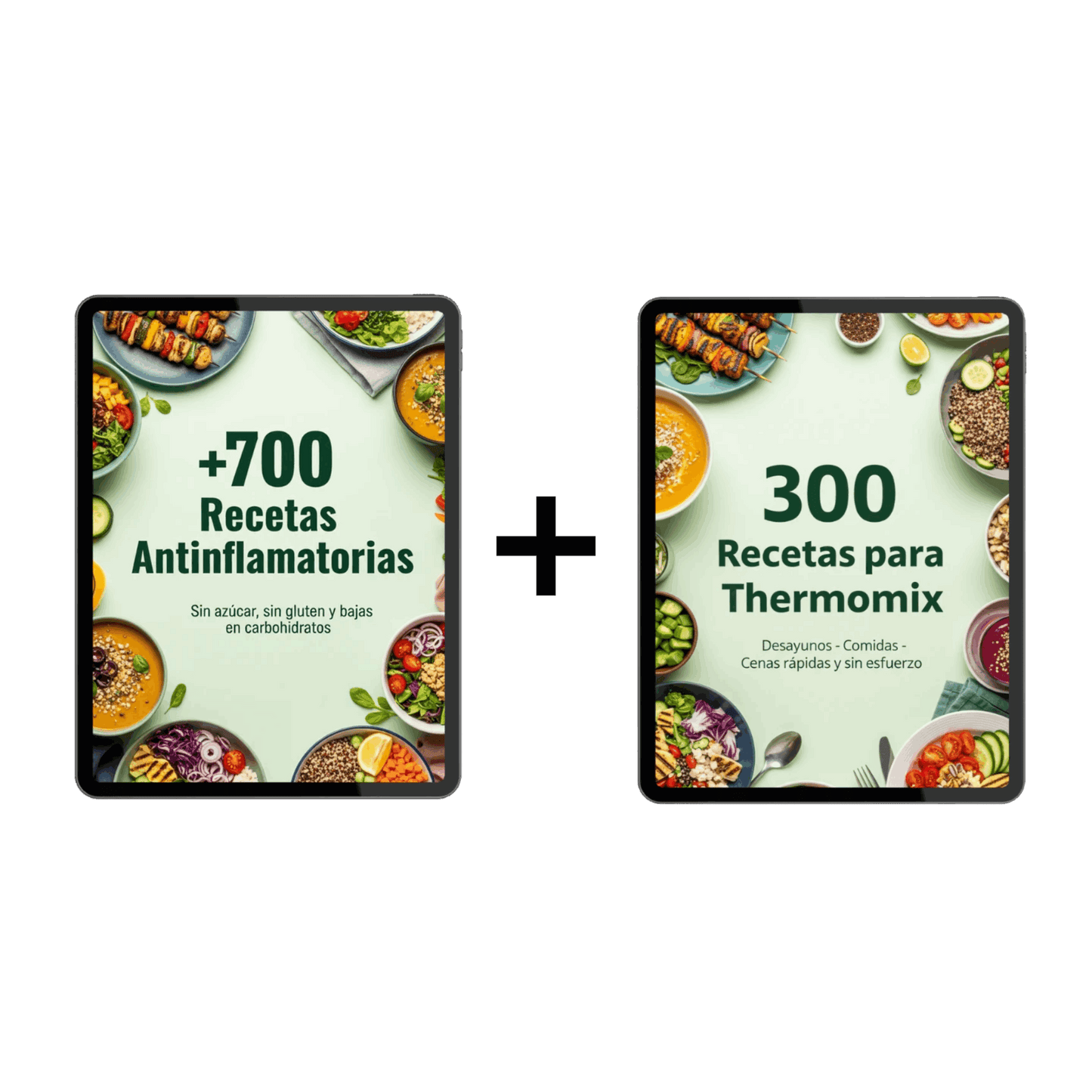 Recetario Antiinflamatorio 700 Recetas + 300 Recetas para Thermomix