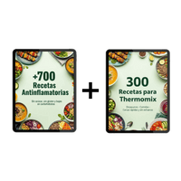 Recetario Antiinflamatorio 700 Recetas + 300 Recetas para Thermomix